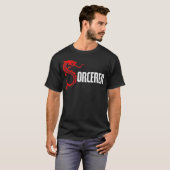 Cooler Drachenfeuer-Zauberer-Zauberer T-Shirt (Vorne ganz)