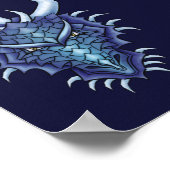 Cooler Drachenkopf Poster (Ecke)