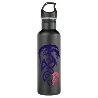 Cooler Dragon Minimalistische Edelwasserflasche Edelstahlflasche