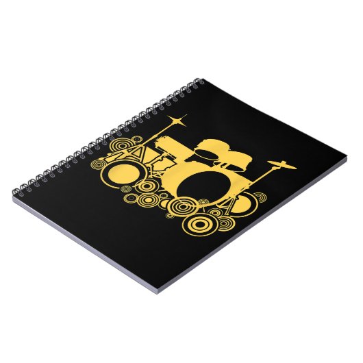 cooler Drum Kit Schlagzeug Drummer Notizblock (Linke Seite)