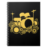 cooler Drum Kit Schlagzeug Drummer Notizblock (Vorderseite)