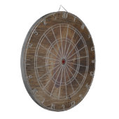 Cooler dunkler rustikaler hölzerner dartscheibe (Vorderseite Links)