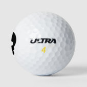 Cooler Dunkler Schädel Golfball (Logo)