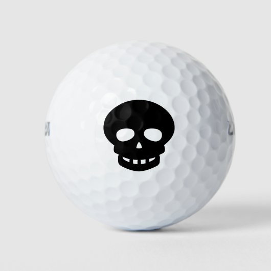 Cooler Dunkler Schädel Golfball (Vorderseite)