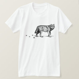 Cooler Dunkler Wolf Schwarzer Wolf Paw Retro Magie T-Shirt