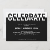 Cooler Duoton EDITABLE FARBEN Abschluss Einladung (Rückseite)