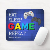 Cooler 'Eat, Sleep, Game, Repeat' Junge Mousepad (Mit Mouse)