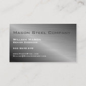 Cooler Edelstahleffekt, Visitenkarte (Rückseite)