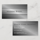 Cooler Edelstahleffekt, Visitenkarte (Vorne/Hinten)