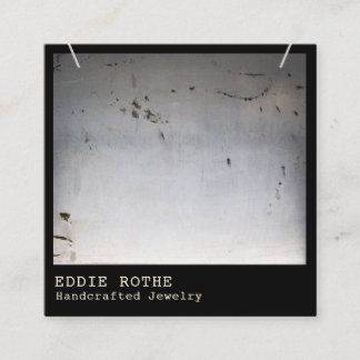 Cooler Edgy Rustic Necklace Display Square Quadratische Visitenkarte