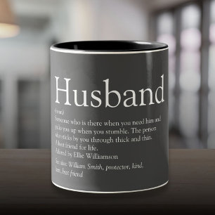 Cooler Ehemann Definition Modern Grau Zweifarbige Tasse