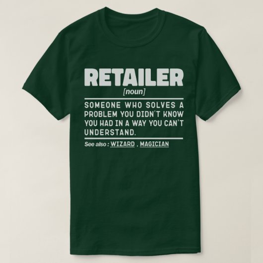 Cooler Eigentümer des Einzelhandels Noun Definitio T-Shirt (Design vorne)
