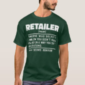 Cooler Eigentümer des Einzelhandels Noun Definitio T-Shirt (Vorderseite)