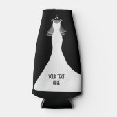Cooler eine Bratflasche mit Brautkleid Flaschenkühler (Vorderseite)