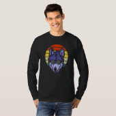 Cooler einsamer Wolf mit Sonnenbrille T-Shirt (Vorne ganz)