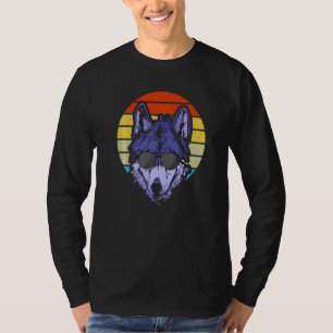 Cooler einsamer Wolf mit Sonnenbrille T-Shirt