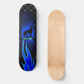Cooler einsamer Wolf Skateboard (Vorderseite)