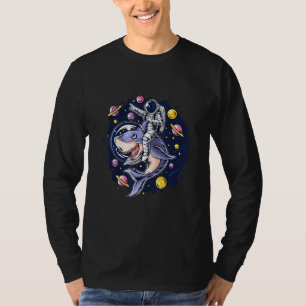 Cooler Einweihungstag Astronaut Hai Tage Weltraum T-Shirt
