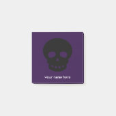 Cooler, einzigartiger Goth Skull Lila und schwarz Post-it Klebezettel (Vorderseite)