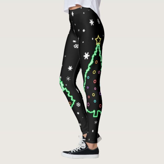 Cooler einzigartiger Neon Light Christmas Tree Leggings (Links)