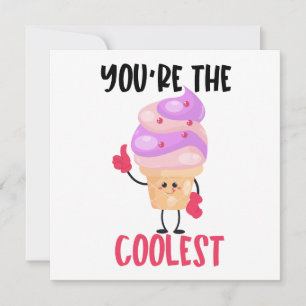 Cooler Eis-Wortwitz Mitteilungskarte