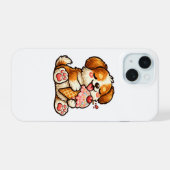 Cooler Eiscreme-Hund iPhone 15 Hülle (Rückseite (Horizontal))