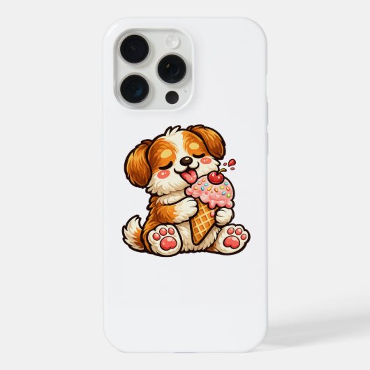 Cooler Eiscreme-Hund iPhone Hülle (Rückseite)