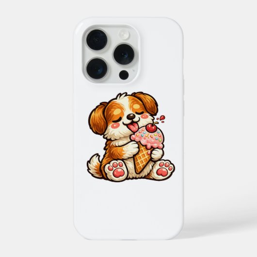 Cooler Eiscreme-Hund iPhone Hülle (Rückseite)