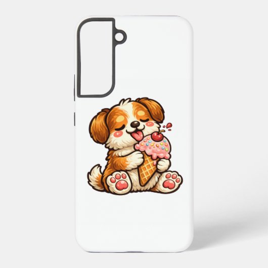 Cooler Eiscreme-Hund Samsung Galaxy Hülle (Rückseite)