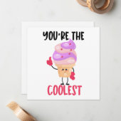 Cooler Eiscremepuffer Mitteilungskarte (Vorderseite/Rückseite Beispiel)