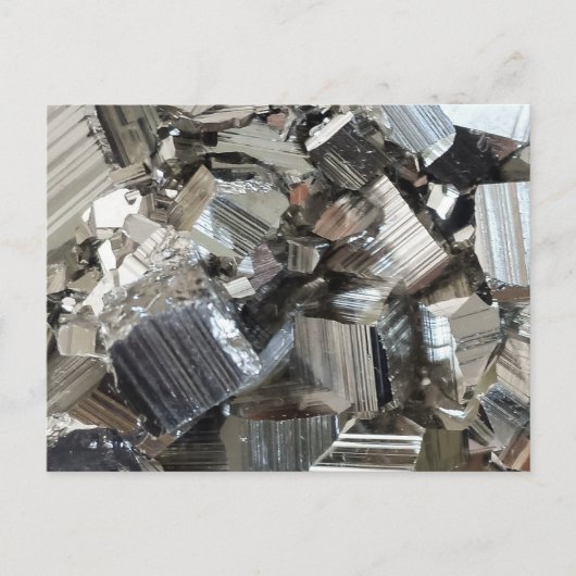 Cooler Eisen-Pyrite-Fool-Goldcluster Postkarte (Vorderseite)