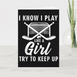 Cooler Eishockey für Frauen Mädchen Feldhockey Lie Karte