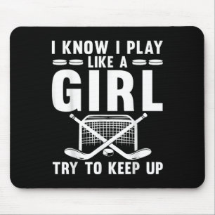 Cooler Eishockey Für Frauen Mädchen Feldhockey Lie Mousepad