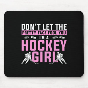 Cooler Eishockey für Frauen Mädchen Hockey-Spieler Mousepad