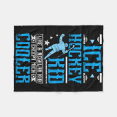 Cooler Eishockey-Kid Fleecedecke (Vorderseite (Horizontal))