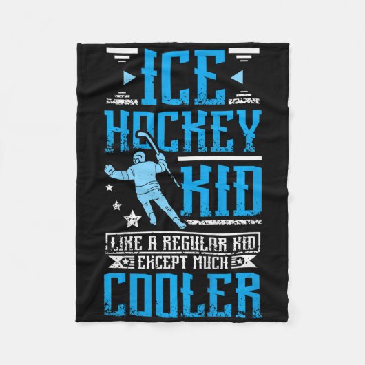 Cooler Eishockey-Kid Fleecedecke (Vorderseite)