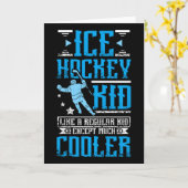 Cooler Eishockey-Typ  Karte (Gelbe Blume)