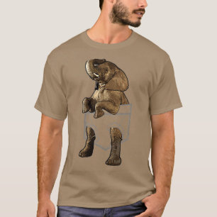 Cooler Elefant für Damen und Herren Pocket Tiere R T-Shirt