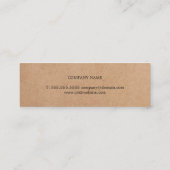 Cooler Elegant Kraft Paper Handwriting Consultant Mini Visitenkarte (Rückseite)