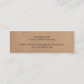 Cooler Elegant Kraft Paper Handwriting Consultant Mini Visitenkarte (Rückseite)