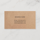 Cooler Elegant Kraft Paper Pink Consultant Visitenkarte (Rückseite)