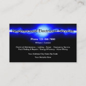 Cooler elektrischer Strom Visitenkarte (Vorderseite)