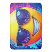 Cooler 😎 Emoji Splash Spaß Badematte (Vorderseite Vertikal)