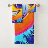 Cooler 😎 Emoji Splash Spaß Badhandtuch Set (Insitu)