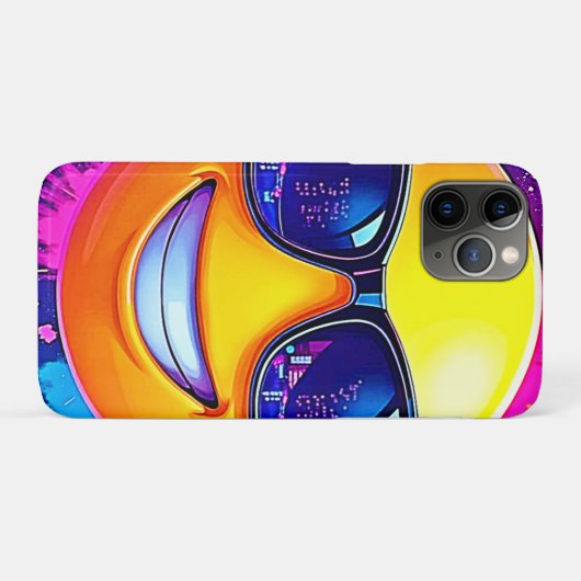 Cooler 😎 Emoji Splash Spaß Case-Mate iPhone Hülle (Rückseite (Horizontal))