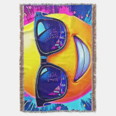 Cooler 😎 Emoji Splash Spaß Decke (Vorderseite Vertikal)