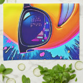 Cooler 😎 Emoji Splash Spaß Geschirrtuch (Gefaltet)