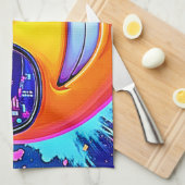 Cooler 😎 Emoji Splash Spaß Geschirrtuch (Viertel Falte)