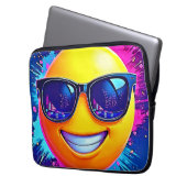 Cooler 😎 Emoji Splash Spaß Laptopschutzhülle (Vorderseite Links)