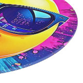 Cooler 😎 Emoji Splash Spaß Schneidebrett (Ecke)